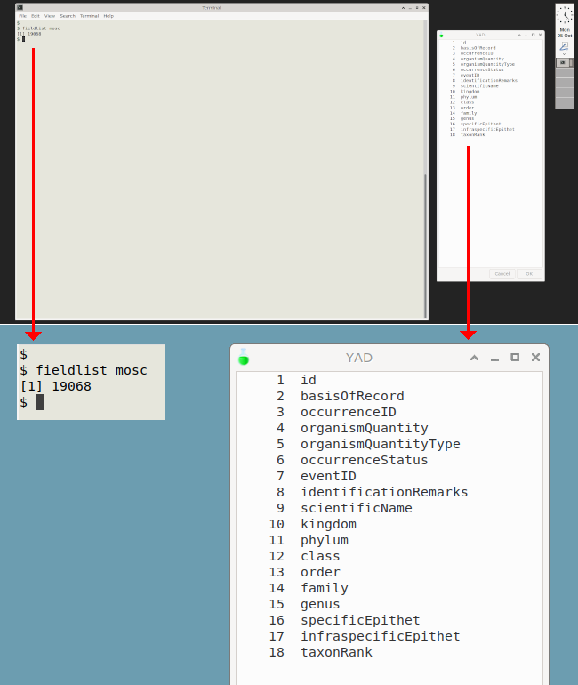 fieldlist function